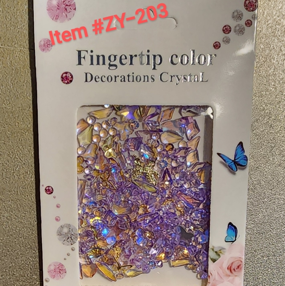 💜SALE💜 FINGERTIP COLOR  DECOR CRYSTAL (#ZY-203)